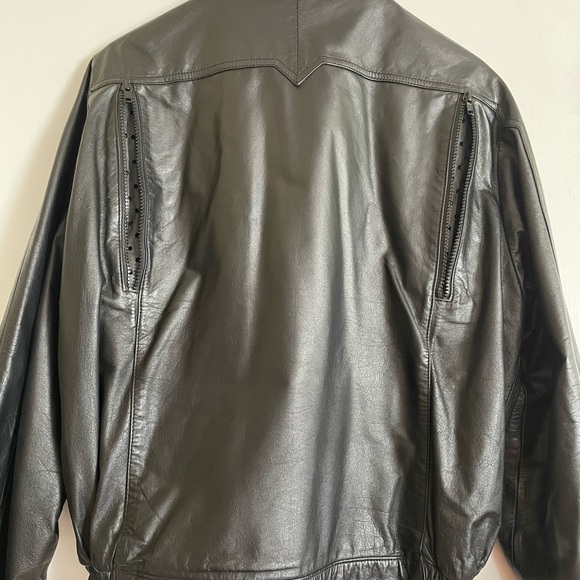 Vintage Hein Gericke Echt Leder Black Genuine Leather Motorcycle Jacket 38 - Picture 5 of 17